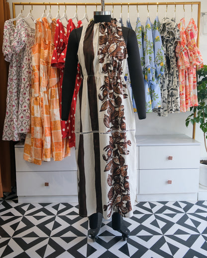 The Cocoa Shells Halter Maxi Dress