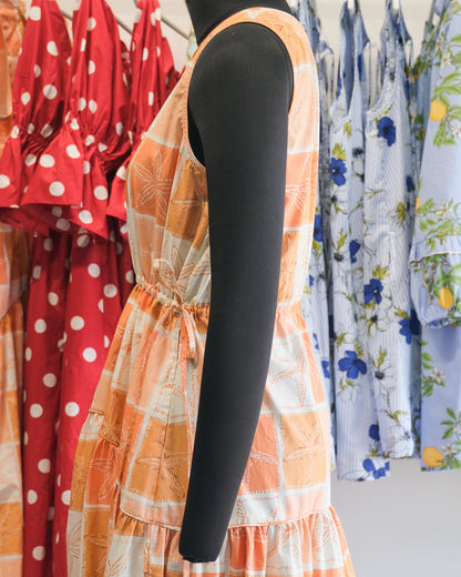 Sun-Kissed Starfish waist Tie Maxi Dress